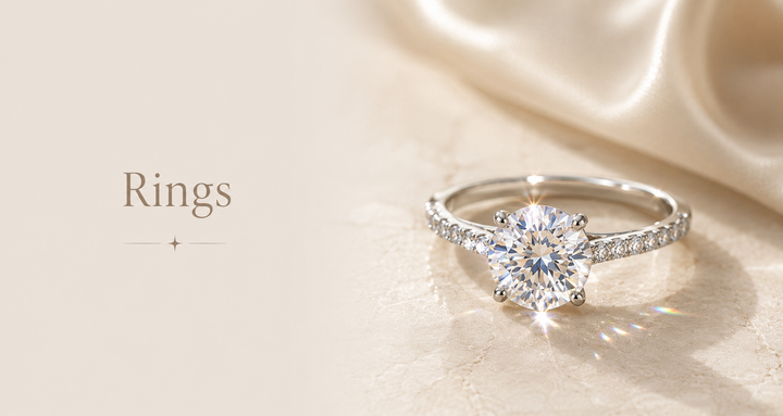 Moissanite rings in S925 sterling silver